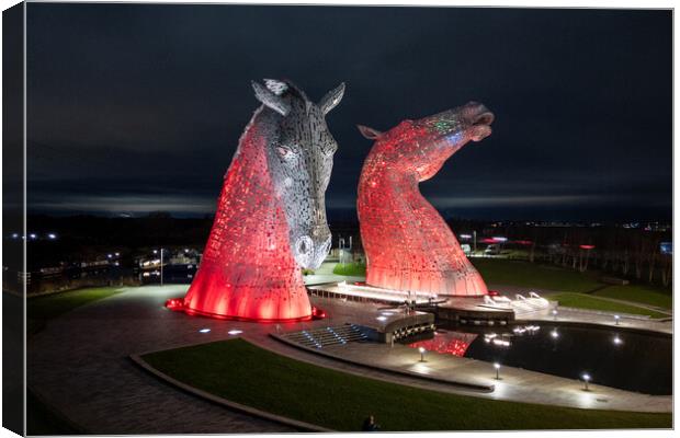 The Kelpies Canvas Print by Apollo Aerial Photography