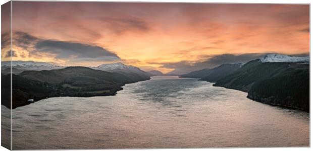 Loch Ness Sunset Canvas Print by Apollo Aerial Photography