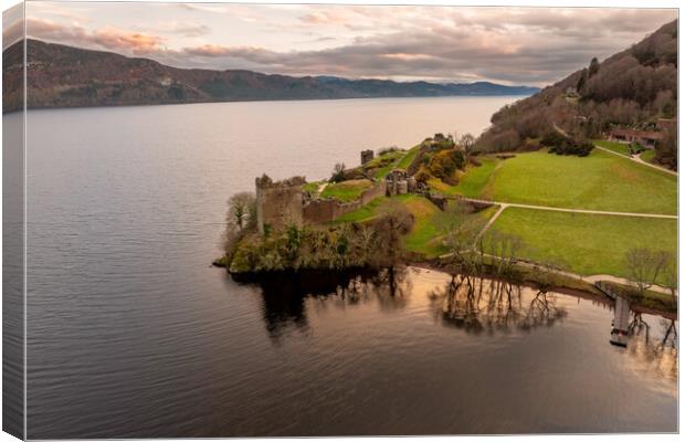 Urquhart Castle Canvas Print by Apollo Aerial Photography