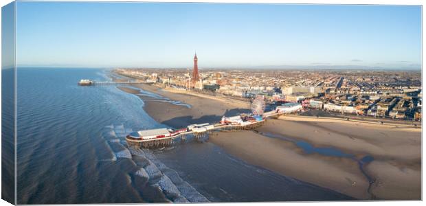 Blackpools Promenade Canvas Print by Apollo Aerial Photography