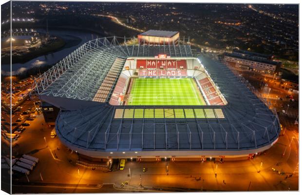 Stadium of Light Haway The Lads Canvas Print by Apollo Aerial Photography