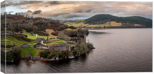 Urquhart Castle Loch Ness Canvas Print by Apollo Aerial Photography