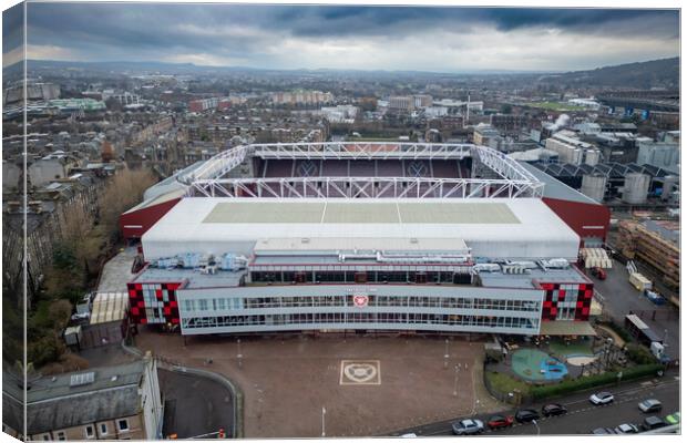 Tynecastle Stadium Canvas Print by Apollo Aerial Photography