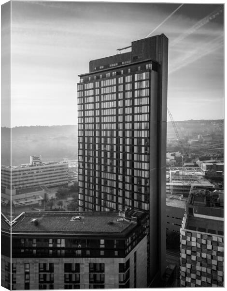 St Pauls Tower Sheffield Canvas Print by Apollo Aerial Photography