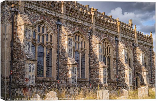 Outside of Blythburgh Church  Canvas Print by Kirsty Barber