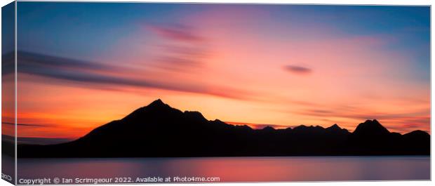 Cuillin Sunset Canvas Print by Ian Scrimgeour