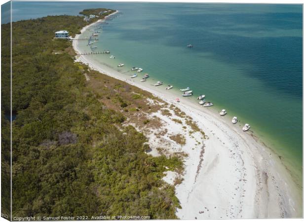 Cayo Costa Island Beach, Florida Close to Pine Isl Canvas Print by Samuel Foster