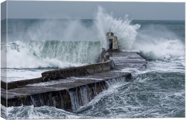 Stormy Pier  Canvas Print by Mark Bowman