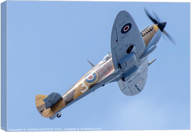 Spitfire Canvas Print by ADRIAN PLAYFOOT