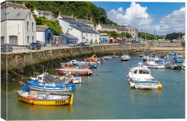 Porthleven Harbour, Cornwall Canvas Print by Adrian Burgess