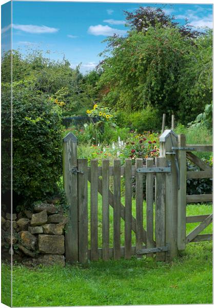 A Cotswold Garden Gate Canvas Print by Zenith Photography