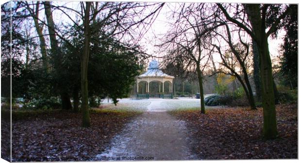 Exhibition Park Bandstand Canvas Print by Richard Fairbairn