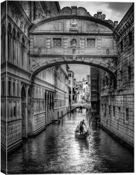 Bridge of Sighs - Between Palace and Prison Canvas Print by Andy Lay