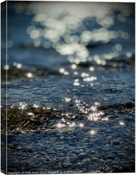 Winter light on water Canvas Print by Julie Atwal