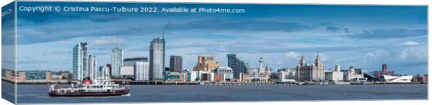 Liverpool waterfront with boat Canvas Print by Cristina Pascu-Tulbure