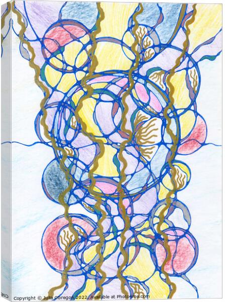 Hand-drawn neurographic illustration Canvas Print by Julia Obregon