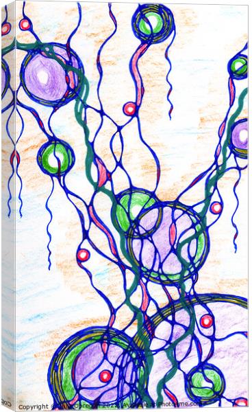  Hand-drawn neurographic illustration Canvas Print by Julia Obregon