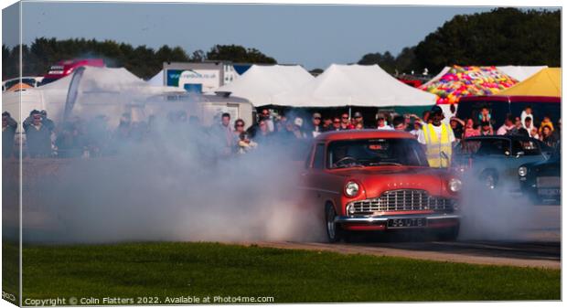 Ford Zephyr - Burning Rubber  Canvas Print by Colin Flatters