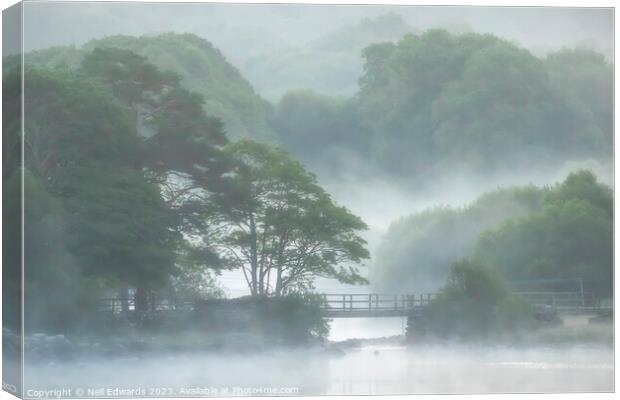 Magical Mist at Capel Curig Canvas Print by Neil Edwards