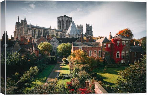 York Minster in Autumn Canvas Print by Alan Wise