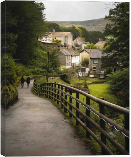 Peak Cavern path, Castleton, Peak District Canvas Print by Alan Wise