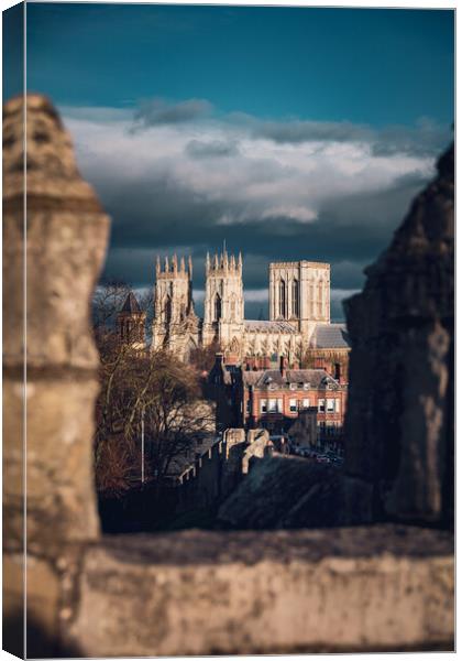 York Minster from the Bar Walls Canvas Print by Alan Wise