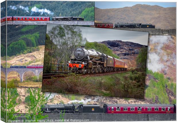 Jacobite Steam Train: The Lancashire Fusilier on Canvas Print by Stephen Young