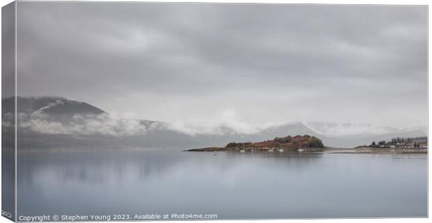 Lochcarron, Highlands of Scotland Canvas Print by Stephen Young