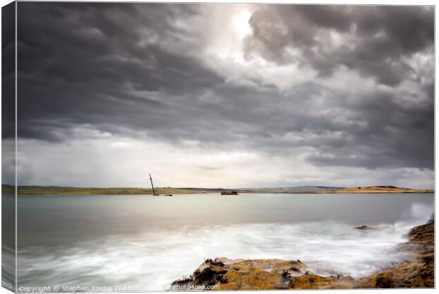 Passing Storm of Orkney Canvas Print by Stephen Young