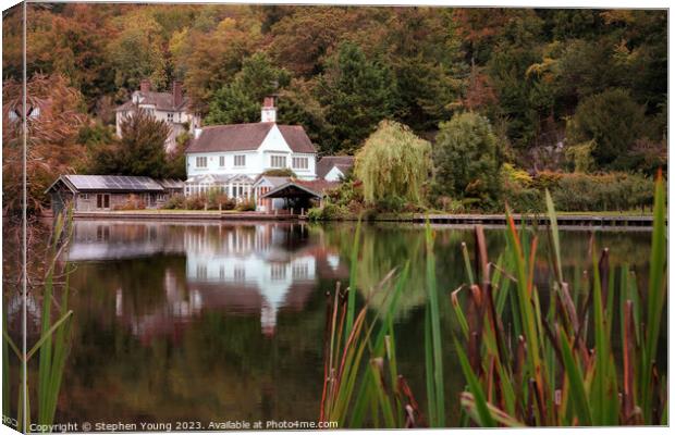 Autumn Begins on the River Thames Canvas Print by Stephen Young