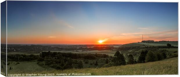 Thames Valley Awakening: Midsummer's Eastern Promi Canvas Print by Stephen Young