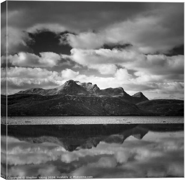 Breaking Dawn over the Scottish Highlands Canvas Print by Stephen Young