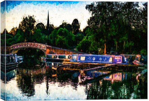 Braunston Marina Canvas Print by Anthony Moore