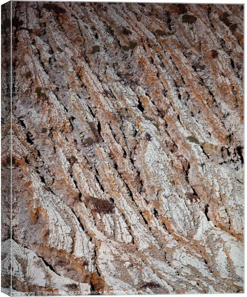 Java Ijen Indonesia rock hardened lava mountain slopes  Canvas Print by Spotmatik 