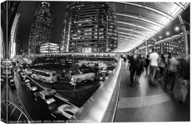 Hong Kong elevated walkway Gloucester Road Kowloon Asia Canvas Print by Spotmatik 