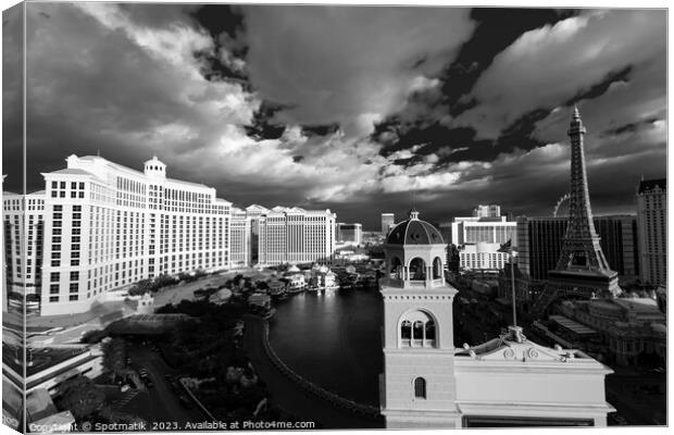 Bellagio Luxury Resort Hotel Las Vegas Nevada Canvas Print by Spotmatik 