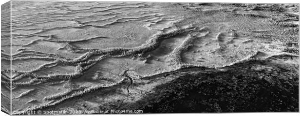 Aerial Panorama view of McClelland lake Wilderness Alberta  Canvas Print by Spotmatik 