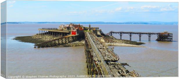 Western-Super-Mare's Time-Worn Pier Ruins Canvas Print by Stephen Thomas Photography 