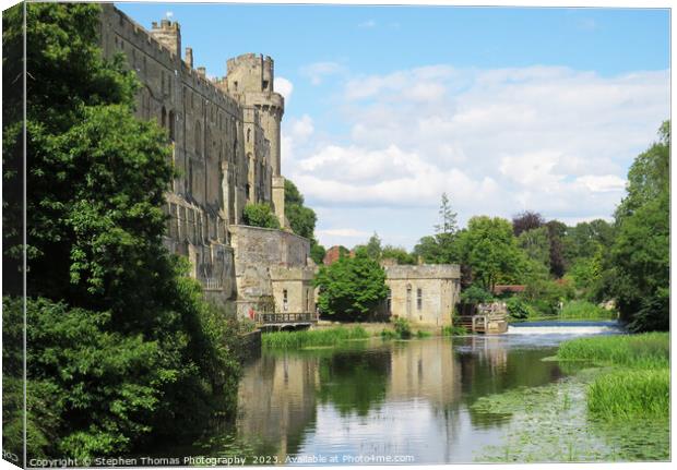 Warwick Castle Enchanted Waterfront Fortress Canvas Print by Stephen Thomas Photography 