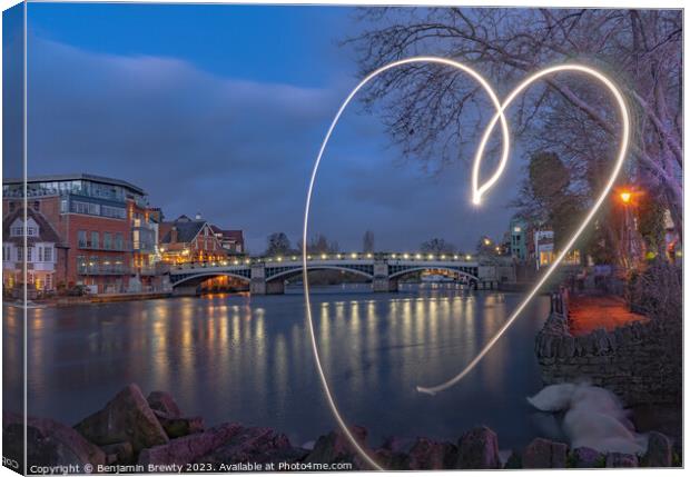 Long Exposure With Love Canvas Print by Benjamin Brewty