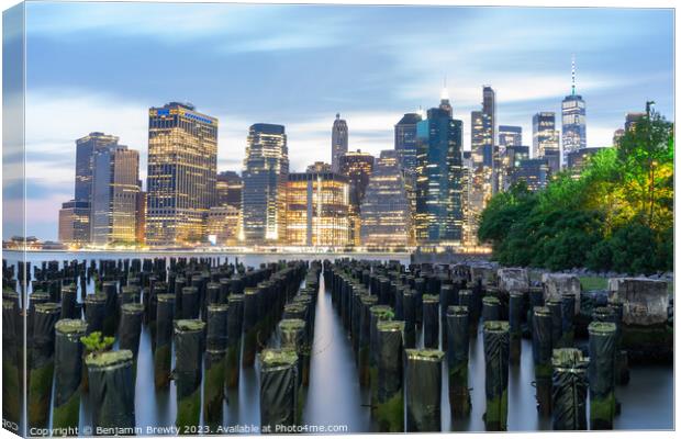 New York Skyline  Canvas Print by Benjamin Brewty