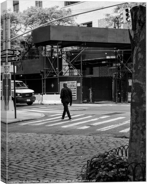Black And White Street Photography Canvas Print by Benjamin Brewty