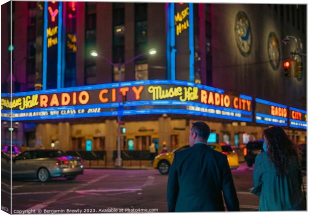 Radio City Music Hall Canvas Print by Benjamin Brewty