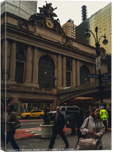 Grand Central Station Street Photography Canvas Print by Benjamin Brewty
