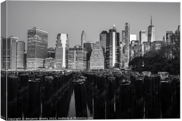 New York Skyline  Canvas Print by Benjamin Brewty