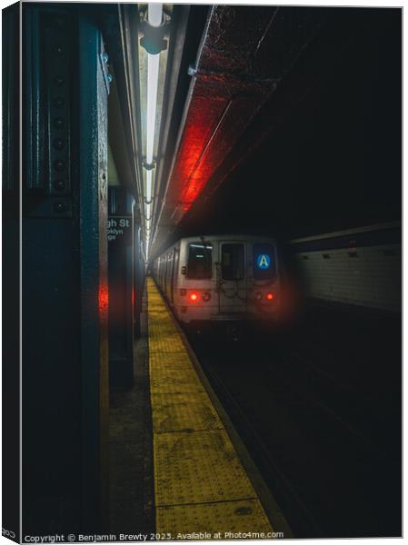 A Train Canvas Print by Benjamin Brewty