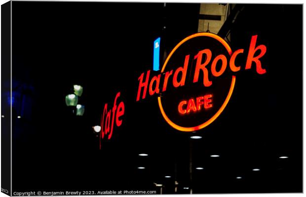 Hard Rock Cafe Canvas Print by Benjamin Brewty