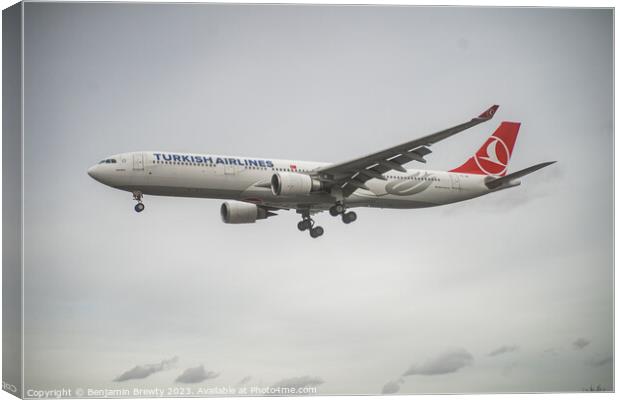 Turkish Airlines Canvas Print by Benjamin Brewty