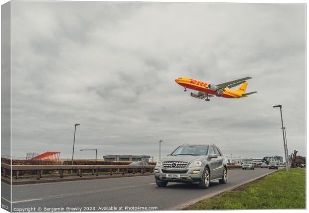 DHL Cargo Canvas Print by Benjamin Brewty