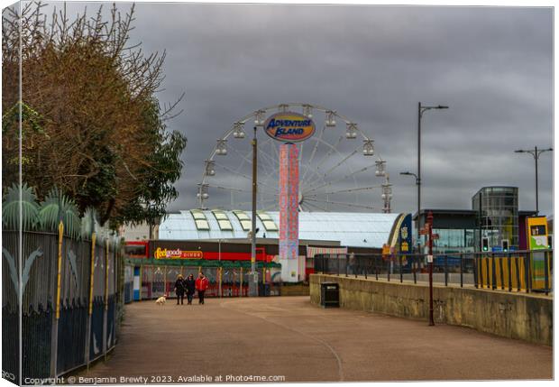 Southend Adventure Island  Canvas Print by Benjamin Brewty